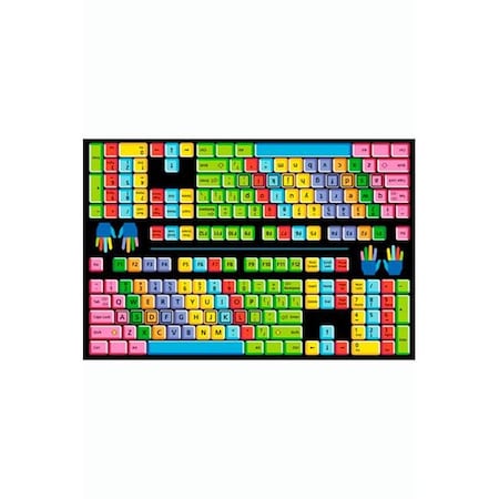 La Rug, Fun Rugs LA Rug FT-100 5178 Fun Time Keyboard- Multi-Color FT-100 5178